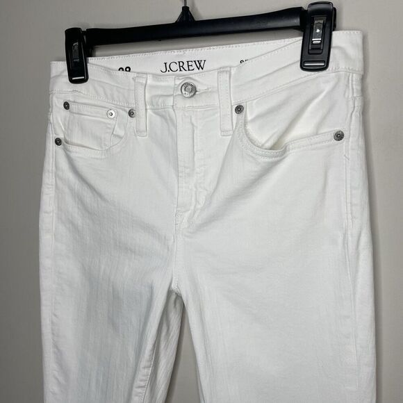 J.CREW Skinny Jeans Women 28 White 9" Toothpick Stretch BQ310 - Picture 5 of 14